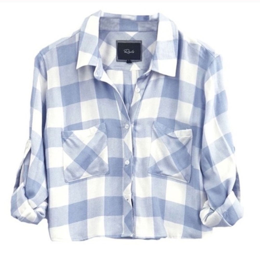 Rails cropped flannel size small